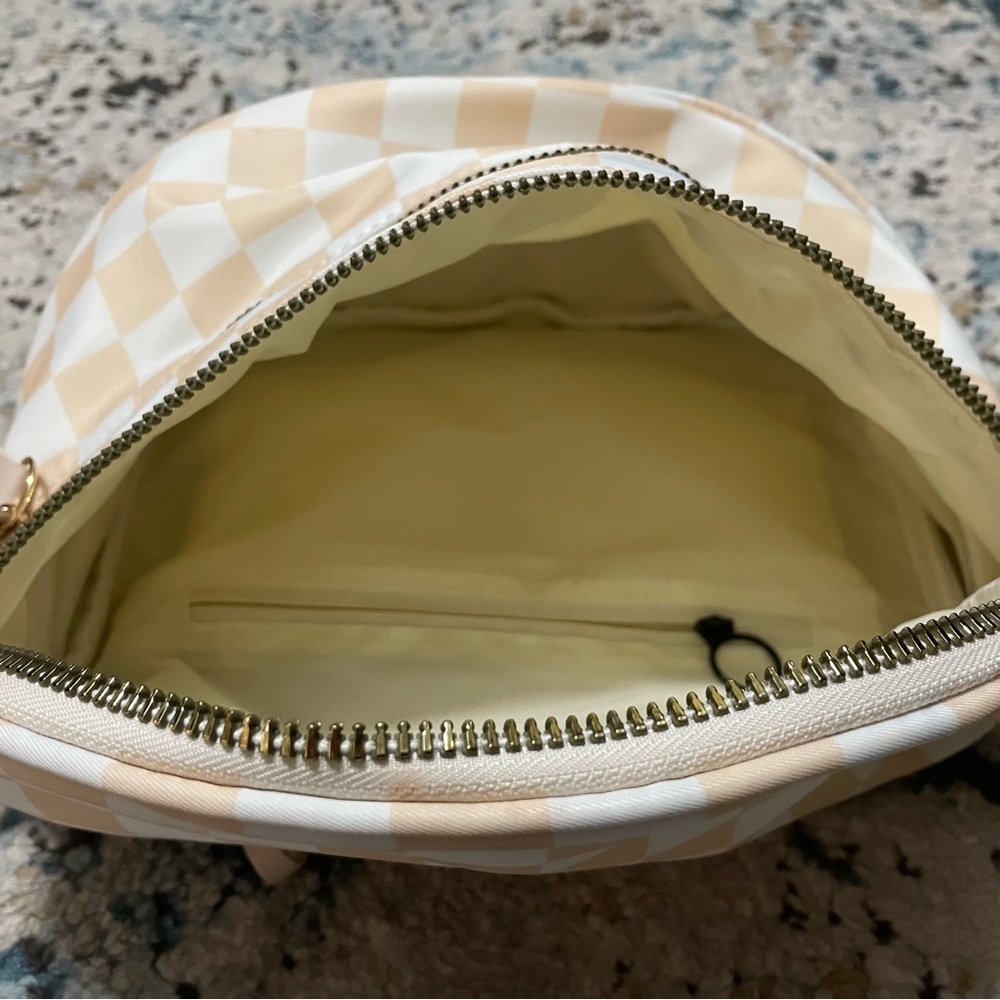 Checkered Cream and White Women's Bag - Picture 7 of 11